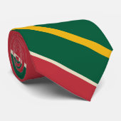 Rot grün und goldgestreift krawatte (Gerollt)