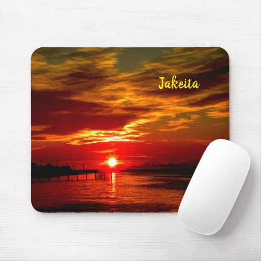 Rot-Grün- und KupferSunset Mousepad (Mit Mouse)