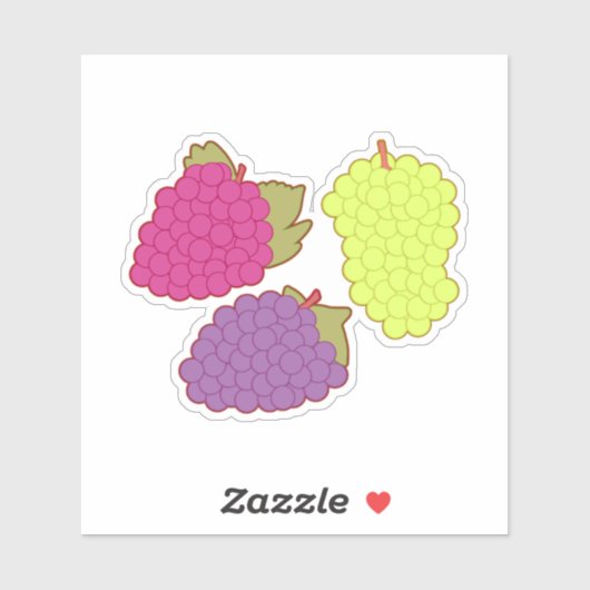 Rot, Grün und Lila Aufkleber (Blatt)