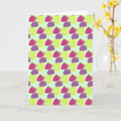 Rot, Grün und Lila Karte (Gelbe Blume)