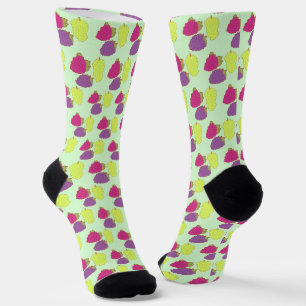 Rot, Grün und Lila Socken