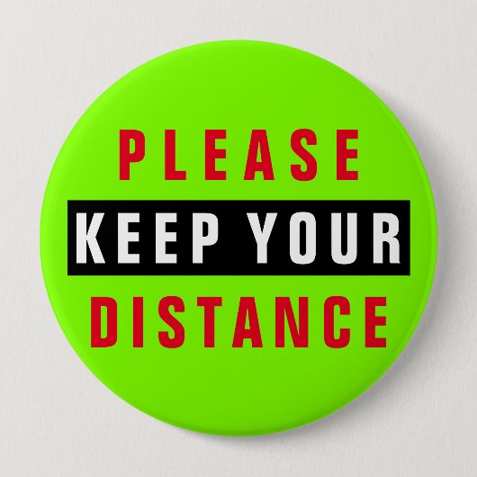 Rot, Grün und Schwarz Bitte Behalt deine Entfernun Button (Vorderseite)