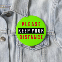 Rot, Grün und Schwarz Bitte Behalt deine Entfernun