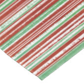 Rot, Grün und Weiß gestreiftes Muster Tischdecke (Schrägansicht)
