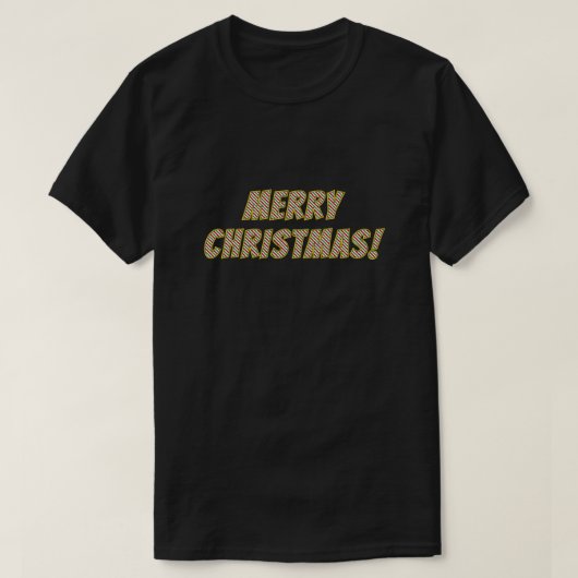 Rot, Grün und Weiß gestrickt "MERRY CHRISTMAS"! T-Shirt (Design vorne)