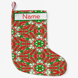 Rot, Grün und Weiß Kleiner Weihnachtsstrumpf