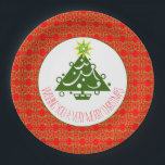 Rot grün und weiß pappteller<br><div class="desc">Die Feriengestaltung ist dekorativ.</div>