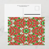 Rot, Grün und Weiß Postkarte (Vorne/Hinten)