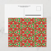 Rot, Grün und Weiß Postkarte (Vorne/Hinten)