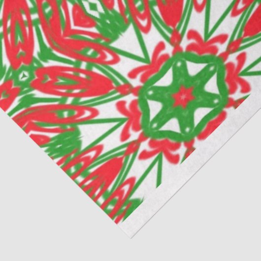 Rot, Grün und Weiß Seidenpapier (Ausschnitt)