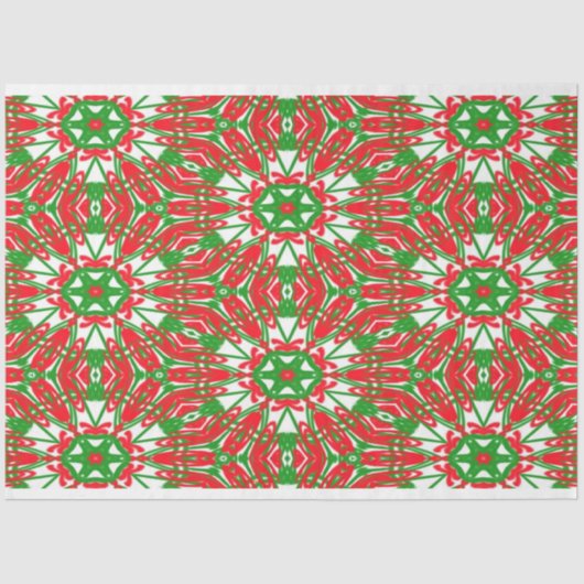 Rot, Grün und Weiß Seidenpapier (Vorderseite)