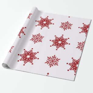 Rot, Grün und Weiß Snowflake Lane Weihnachtsverpac Geschenkpapier
