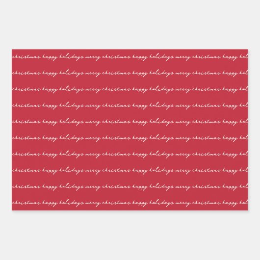 Rot-Grün-Urlaub Geschenkpapier Set (Vorderseite)