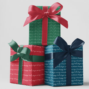 Rot-Grün-Urlaub Geschenkpapier Set