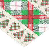 Rot Grün Vintage-Weihnachtsbaum Karomuster Kurzer Tischläufer (Ecke)