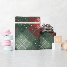 Rot Grün Weihnachten Schnee Karo Muster