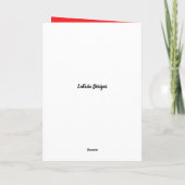 Rot, Grün Weihnachts Weihnachtskarte Schwarzes Män Dankeskarte (Rückseite)