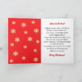 Rot, Grün Weihnachts Weihnachtskarte Schwarzes Män Dankeskarte (Innenseite)