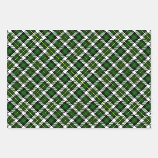 Rot-Grün-Weiß und Schwarz-Kariert Geschenkpapier Set (Vorderseite 2)