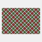 Rot-Grün-Weiß und Schwarz-Kariert Geschenkpapier Set (Vorderseite)