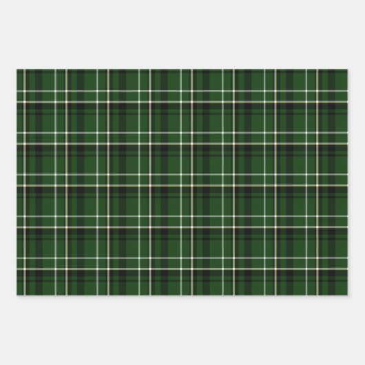 Rot-Grün-Weiß und Schwarz-Kariert Geschenkpapier Set (Vorderseite 2)