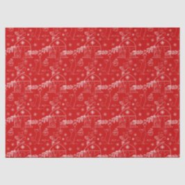 Rot grün & weiß Weihnachten Winterkatzen Seidenpapier