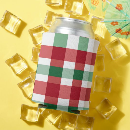 Rot-Grün-Weiße Schachbretter können kühler werden Dosenkühler (In Situ Sommer)