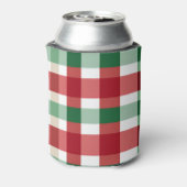 Rot-Grün-Weiße Schachbretter können kühler werden Dosenkühler (Kanne Rückseite)