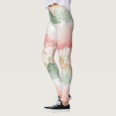 Rot-Grün-Weißer Multi-Schatten Aquarellfarben-Legg Leggings (Links)