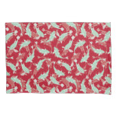 Rot-Grün-Wiederholungsmotiv | Koi Fish Pattern Kissenbezug (Vorderseite)