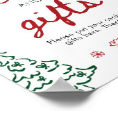 Rot Grün Winter Weihnachtskarten und Geschenke Sch Poster (Ecke)