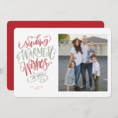 Rot-Grün-Wunschfotokarte Einladung (Vorne/Hinten)