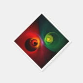 Rot Grün Yin Yang Moderne Abstrakte Kunst Muster # Serviette (Ecke)