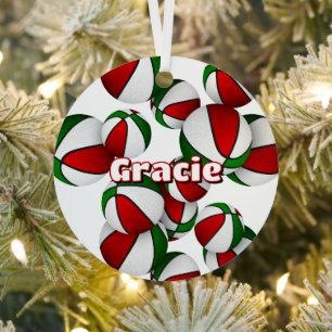 Rot grüne Basketbälle mit dem Namen Athlete Ornament Aus Metall
