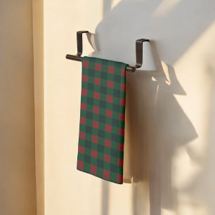 Rot-grüne Büffel-Karo-Küchenhandtuch Geschirrtuch
