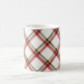 Rot Grüne Creme Streifen Kaffeetasse (Mittel)