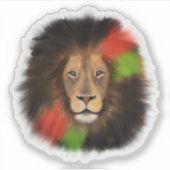 Rot-Grüne-Dschungelkatze Aufkleber (Vorderseite)