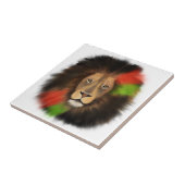 Rot-Grüne-Dschungelkatze Fliese (Seite)