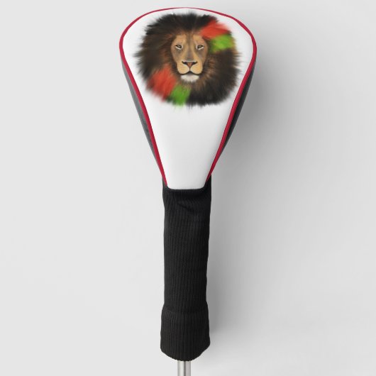 Rot-Grüne-Dschungelkatze Golf Headcover (Vorderseite)