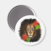 Rot-Grüne-Dschungelkatze Magnet (Vorderseite/Rückseite)
