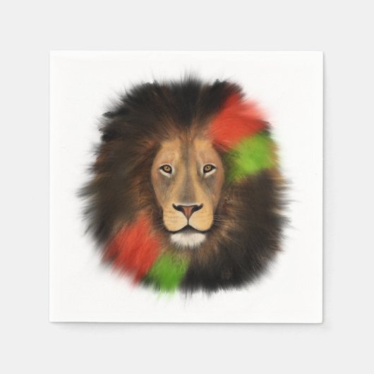 Rot-Grüne-Dschungelkatze Serviette (Vorderseite)
