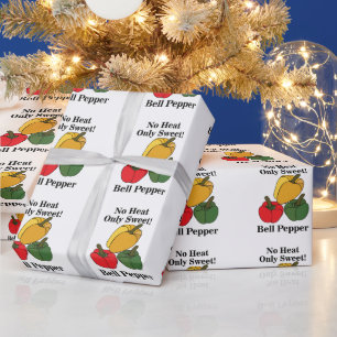 Rot Grüne Gelbe Paprika Paprika Lustig Geschenkpapier