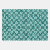 ROT & GRÜNE MIT WEISSEN FERIENSCHNEEBERN GESCHENKPAPIER SET (Vorderseite)