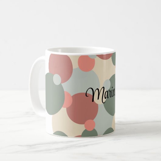 Rot-grüne Moleküle Kaffeetasse (Vorderseite Links)