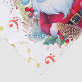 Rot grüne Musiknoten und der Weihnachtsmann Seidenpapier (Ausschnitt)