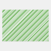 Rot-grüne Pfefferminzstreifen Geschenkpapier Set (Vorderseite 3)
