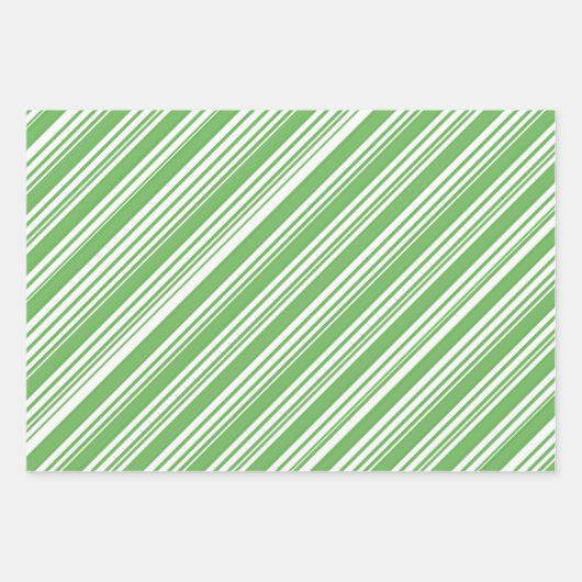 Rot-grüne Pfefferminzstreifen Geschenkpapier Set (Vorderseite 3)
