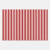 Rot-grüne Pfefferminzstreifen Geschenkpapier Set (Vorderseite)