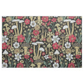 Rot-grüne Pilze und Blume Stoff (Fat Quarter (45,7 x 55,9 cm))