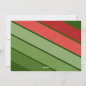 Rot-grüne Retrostreifen - 8 Fotomaterial Feiertagskarte (Rückseite)